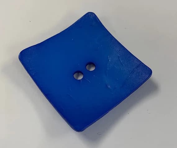 royal none - Large Royal Blue Square Plastic Button - 60mm / 2 1/4" - Dill Buttons Brand