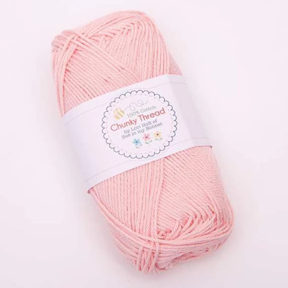 pink none - Pink Frosting Lori Holt Cotton Sport Weight Chunky Thread Yarn
