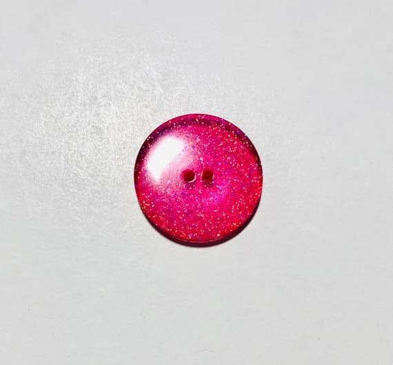 pink none - Pink Glitter Plastic Button - Dill Buttons Brand (3 Sizes to Choose From)