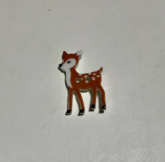 none - Deer Plastic Button - 28mm / 1" - Dill Buttons Brand (2 buttons)