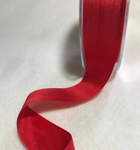 scarlet none - Scarlet Red 25mm/1" Pure Silk Ribbon - Made in France