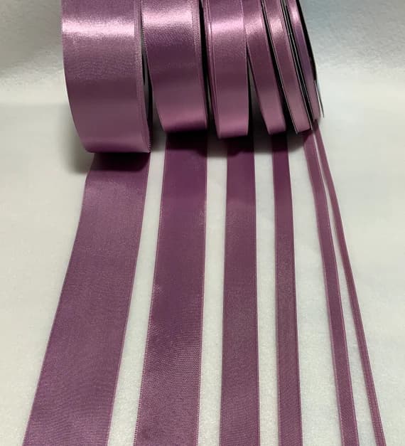 plum none - Dusty Plum Double Sided Satin Ribbon - Made in France (6 Widths to choose from)