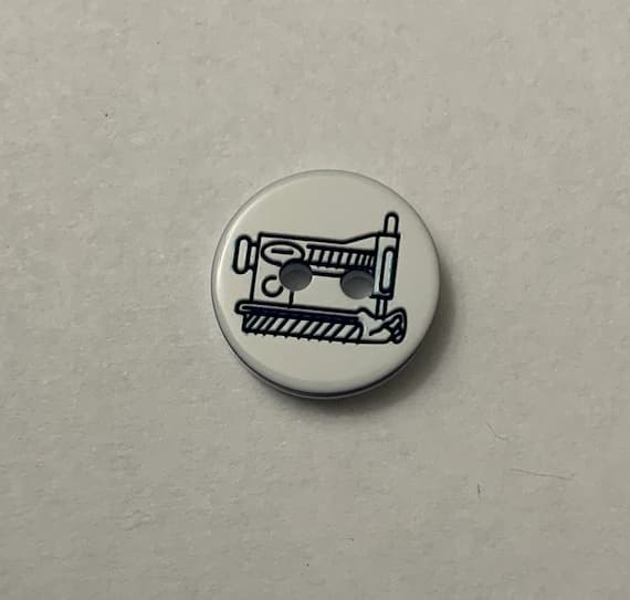 none - Sewing Machine Plastic Button - 13mm / 1/2" - Made in France