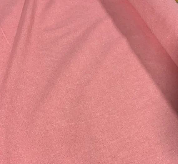 pink cotton fabric - Bubblegum Pink - Cotton Chambray Fabric