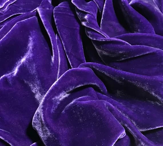 purple velvet fabric - IMPERIAL PURPLE Hand Dyed Silk Velvet Fabric