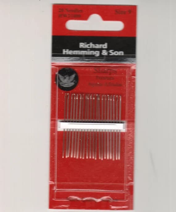 none - Richard Hemming Needles - Sharps Size 9 - Made in England