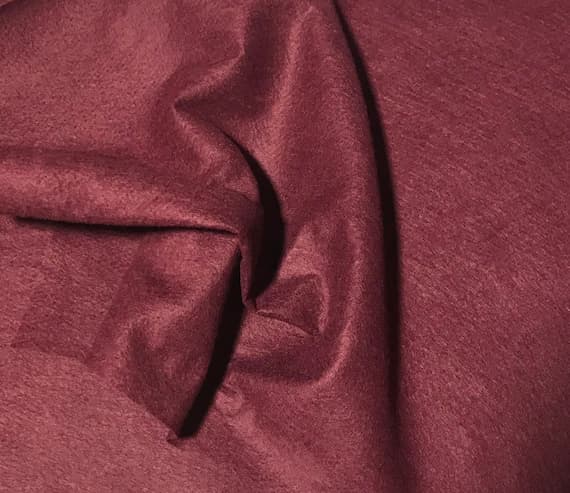 burgundy wool fabric - Burgundy Red - Wool /Rayon Blend Felt Fabric