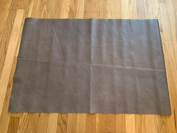 taupe leather - Taupe Brown Cow Hide Leather Hide 6 Square Feet