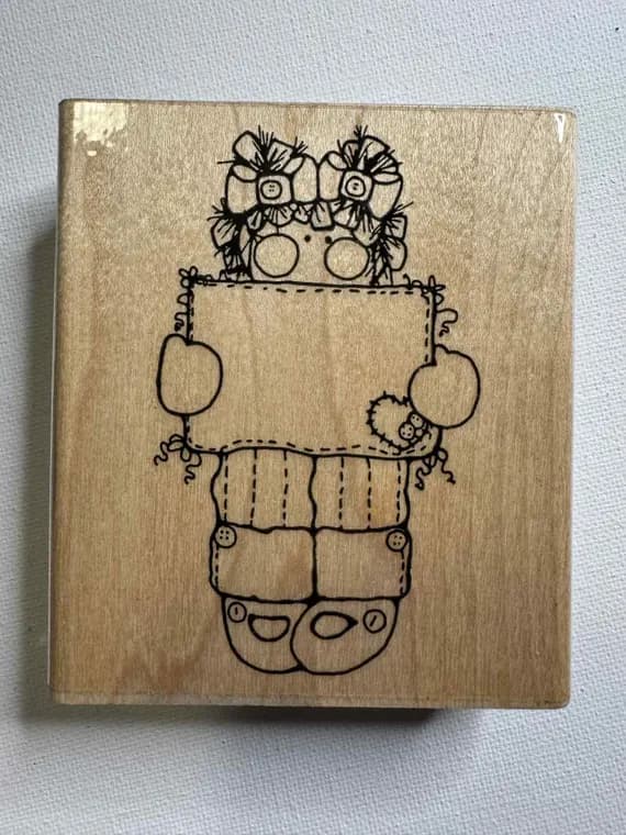none - 3"x3.5" Whitney's Message Wood Mounted Rubber Stamp. Item# Q163 By: D.O.T.S
