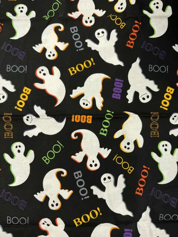 cotton fabric - Spooky Ghosts Halloween by David Textiles 100% Cotton Fabric