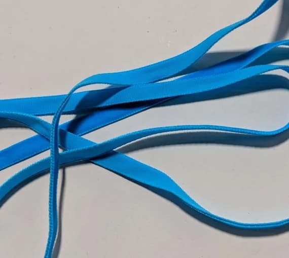 turquoise none - French VELVET Ribbon TURQUOISE BLUE by the yard 3/8 inch