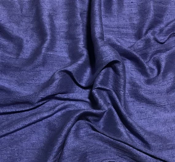 blue dupioni fabric - Hand Dyed Midnight Blue - Silk Dupioni Fabric