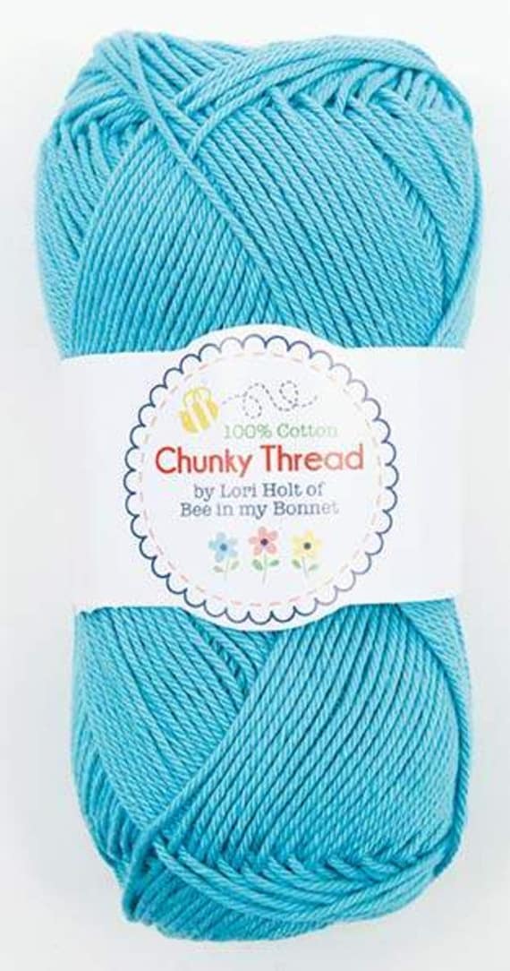 aqua none - Aqua Lori Holt Cotton Sport Weight Chunky Thread Yarn