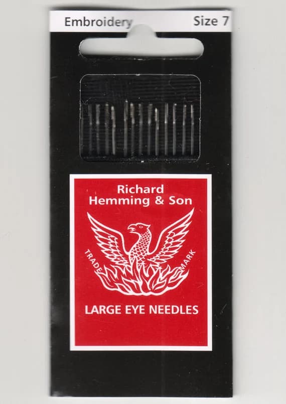 none - Richard Hemming Needles - Embroidery Size 7 - Made in England