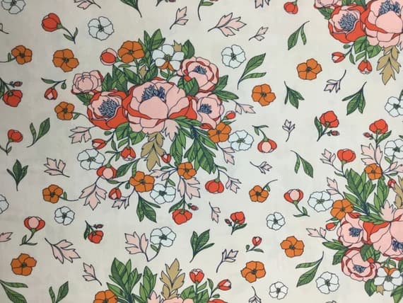 cotton fabric - Soulmate Floral - Love Story by Maureen Cracknell for Art Gallery Fabrics - Premium Cotton