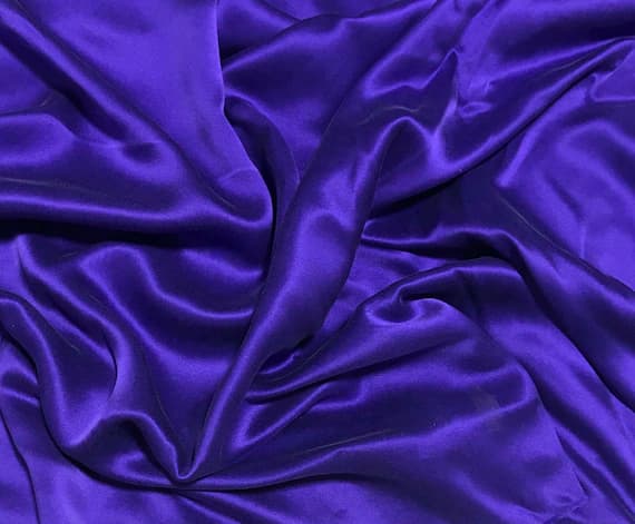royal charmeuse fabric - Royal Purple - Sandwashed Silk Charmeuse Fabric