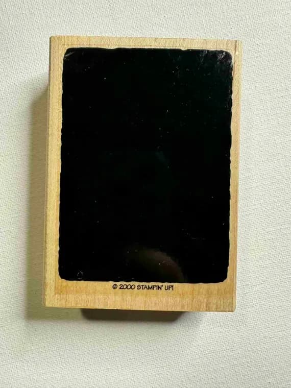 black none - 2.75"x3.75" 2000 Black out/ Shape of things Wood Mounted Rubber stamp. By: Stampin' Up.