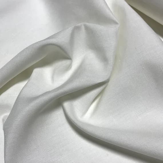white silk fabric - Silk/Linen Suiting Fabric - Natural White