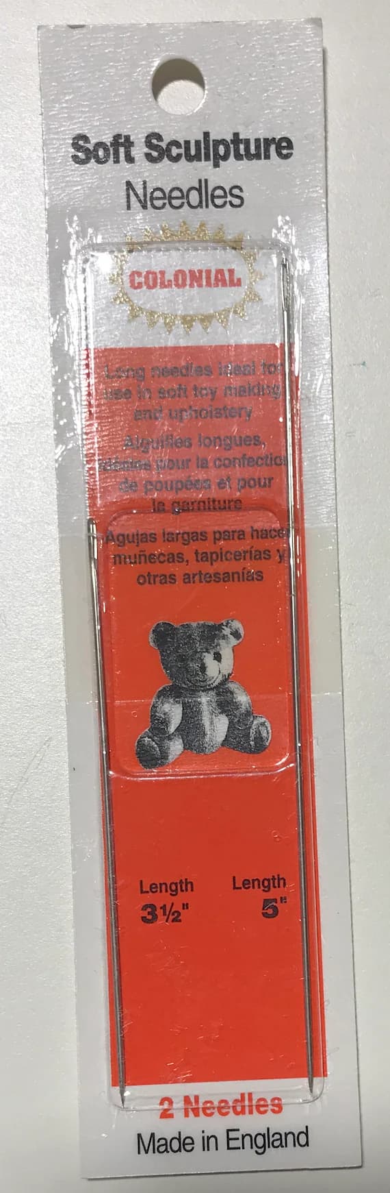 none - 2 Pack Soft Sculpture Doll Needles - Colonial Needles