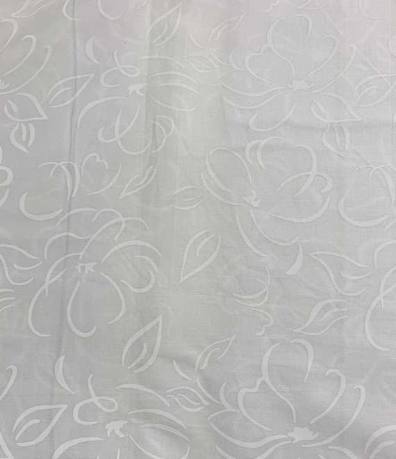 white cotton fabric - Calligraphy Flowers White on White - Banyan Classics Pearl - Banyan Batiks Cotton Fabric