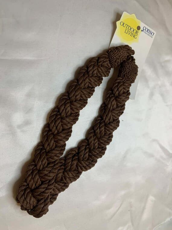 brown none - Chocolate Brown Plaited Tieback for Curtains Tie Back New by Conso