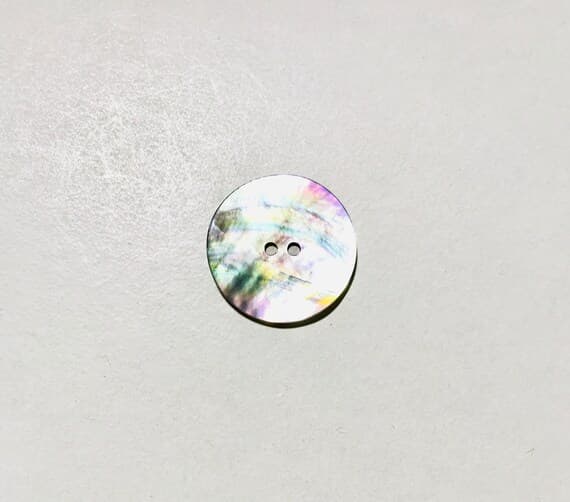 none - 28mm / 1 1/16" Mother of Pearl 2 Hole Button - Dill Buttons