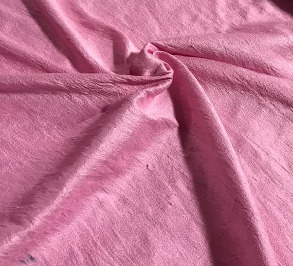 pink dupioni fabric - Hand Dyed Ballerina Pink - Silk Dupioni Fabric