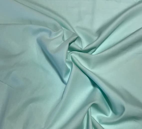 aqua cotton fabric - Aqua - Pima Cotton Broadcloth Fabric