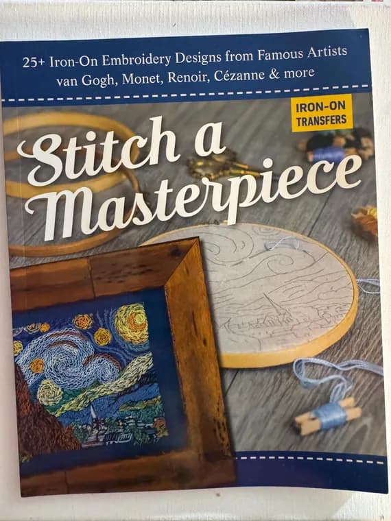 none - Stitch a Masterpiece book Iron-On Transfers for Embroidery Famous Artist Paintings