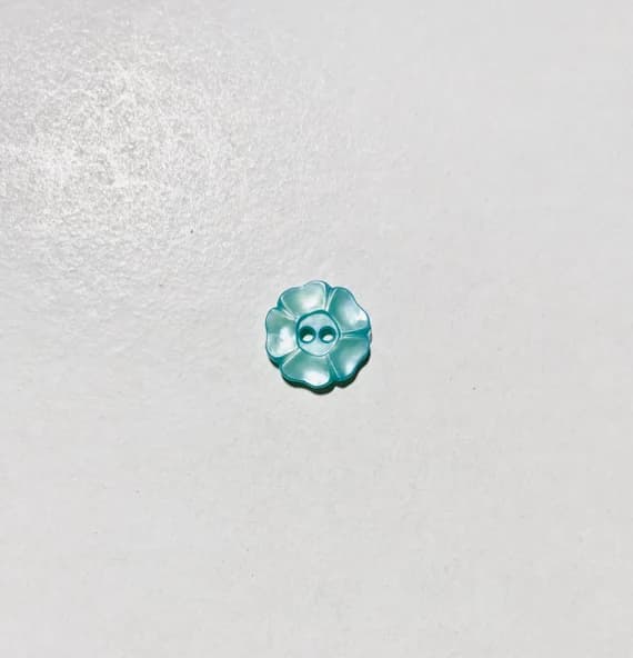 none - Set of 2 Flower Plastic Button 13mm/ 1/2" - Dill Buttons Brand (4 Colors to Choose)