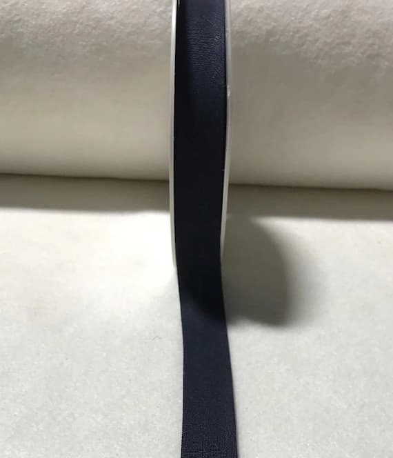 navy none - Navy Blue 100% Linen Bias Tape Trim Made in France 3/4"