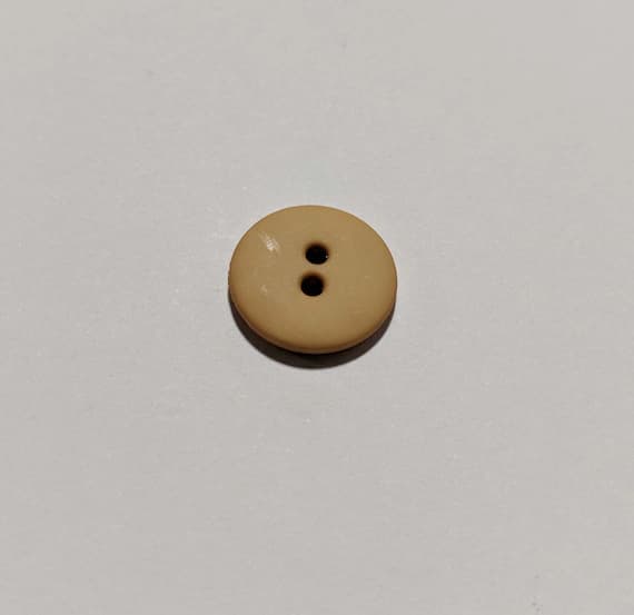 beige none - Beige Round 2 Hole Plastic Button - 15mm / 5/8 inch - Dill Buttons - Set of 4