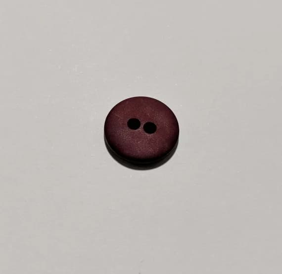 burgundy none - Burgundy Red Round 2 Hole Plastic Button - 15mm / 5/8 inch - Dill Buttons - Set of 4