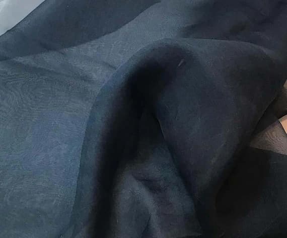 teal organza fabric - Hand Dyed DEEP TEAL GREEN - Silk Organza Fabric