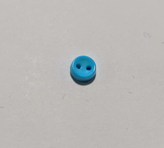 turquoise none - Turquoise Tiny Baby or Doll 2 Hole Plastic Button -7mm / 1/4 inch - Dill Buttons -Set of 6