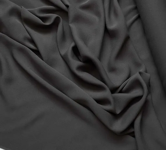 taupe chiffon fabric - Dark Smoky Taupe - 18mm Silk Crepe Georgette Chiffon Fabric