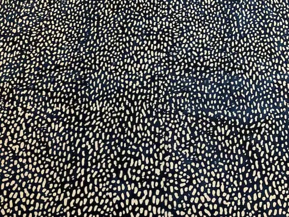 blue cotton fabric - 1/2 yard increments Gull Blue Raindrops Chameleon - Batik by Mirah Cotton Fabric