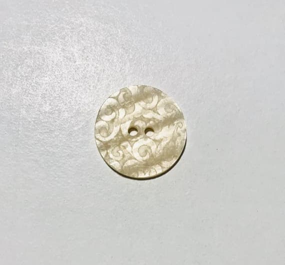 none - Baroque Scroll Plastic Button 28mm/ 1 1/8" - Dill Buttons Brand (2 Colors to Choose From)