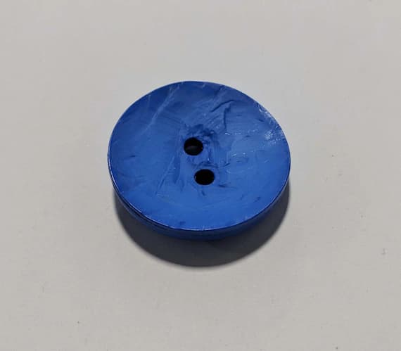 royal none - Large Round Royal Blue Polyamid Plastic Button - 45mm /1 3/4 inch - Dill Buttons