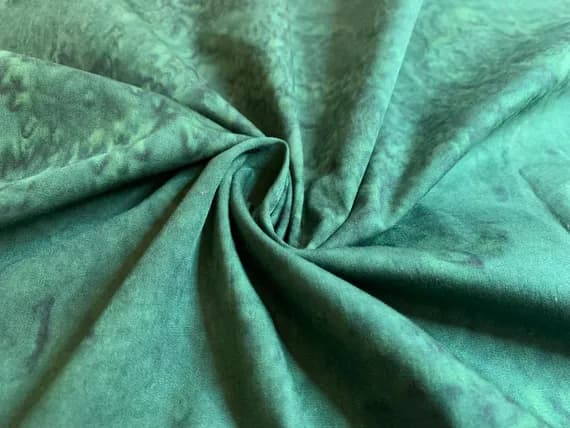 hunter cotton fabric - 1/2 yard Hunter Green Watercolor Cotton Batik Fabric