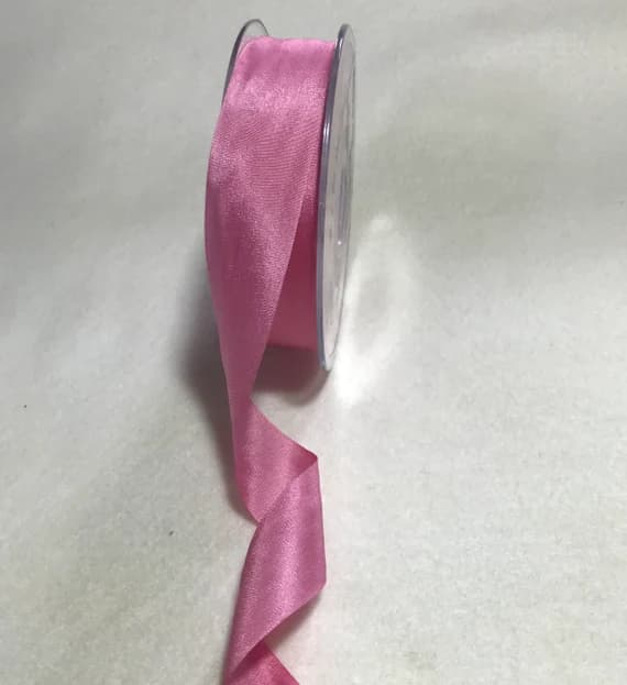 pink none - Pink 25mm/1" Pure Silk Ribbon - Made in France