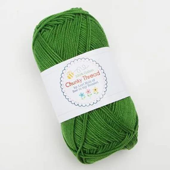green none - Basil Green Lori Holt Cotton Sport Weight Chunky Thread Yarn