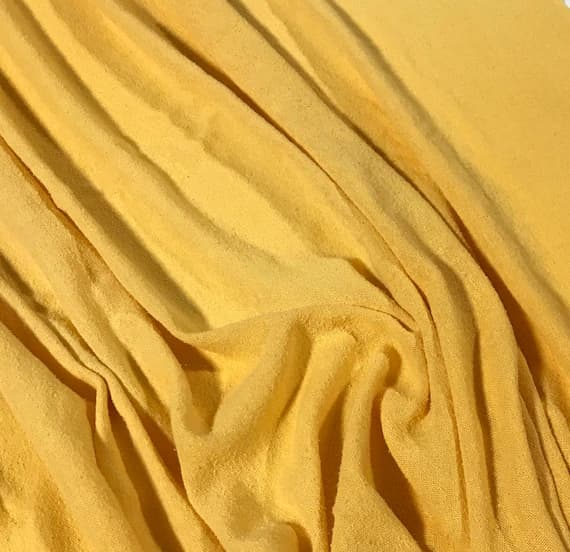 noil fabric - GOLDEN POPPY Hand Dyed Raw Silk Gauze NOIL Fabric