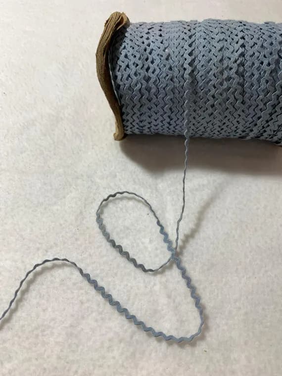 blue none - Vintage Dusty Blue Cotton Baby Rick Rack Trim 1/8" wide x 5 Yards