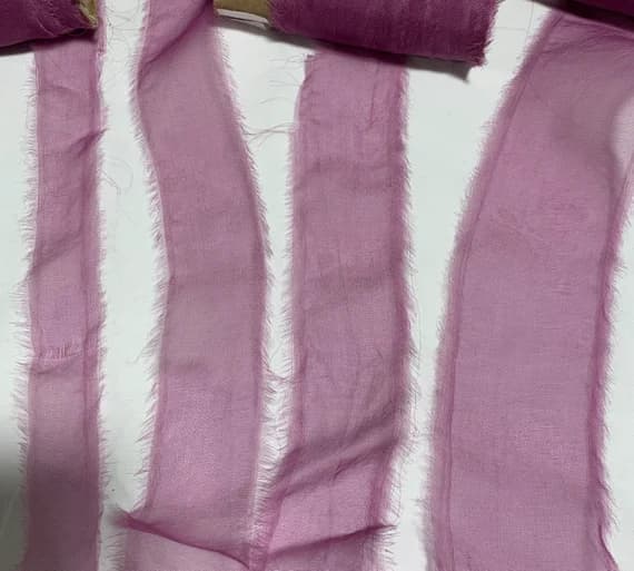 lilac none - Lilac Hand Dyed 100% Silk Sheer Organza Ribbon ( 4 Widths to choose from)