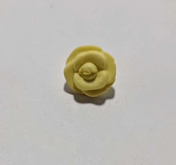 yellow none - Yellow Rose Flower Plastic Button - 15mm /1/2 inch - Dill Buttons - Set of 2