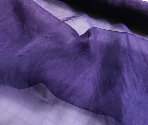 lavender organza fabric - Hand Dyed LAVENDER PURPLE - Silk Organza Fabric