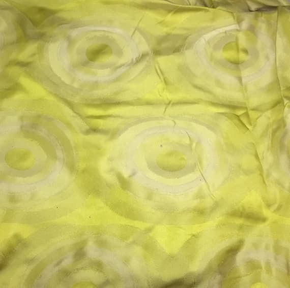 olive satin fabric - Silk Satin Fabric - Golden Olive Circles - 1 Yard
