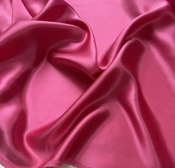 pink charmeuse fabric - Bubblegum Pink - 100% Silk Charmeuse Fabric