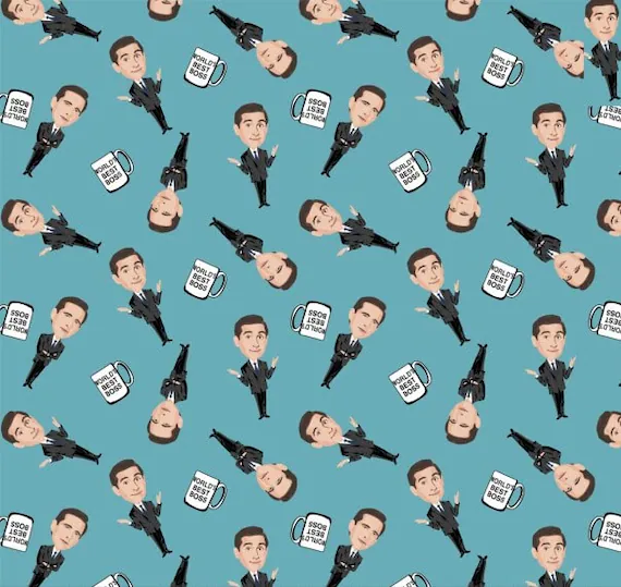 cotton fabric - Best Boss - The Office - EE Schenck Cotton Fabric